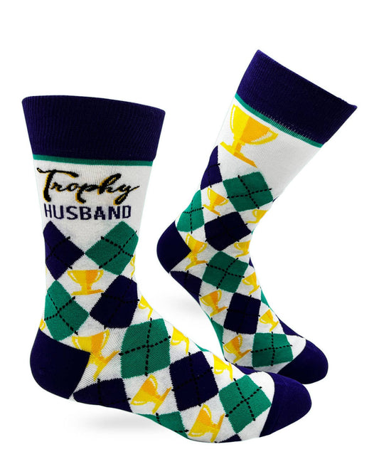 Trophy Husband Men's Novelty Crew Socks